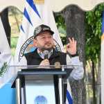 Walter Mazariegos, rector de la Usac, en fotografía de archivo relacionada con su finiquito y proceso en la Contraloría General de Cuentas