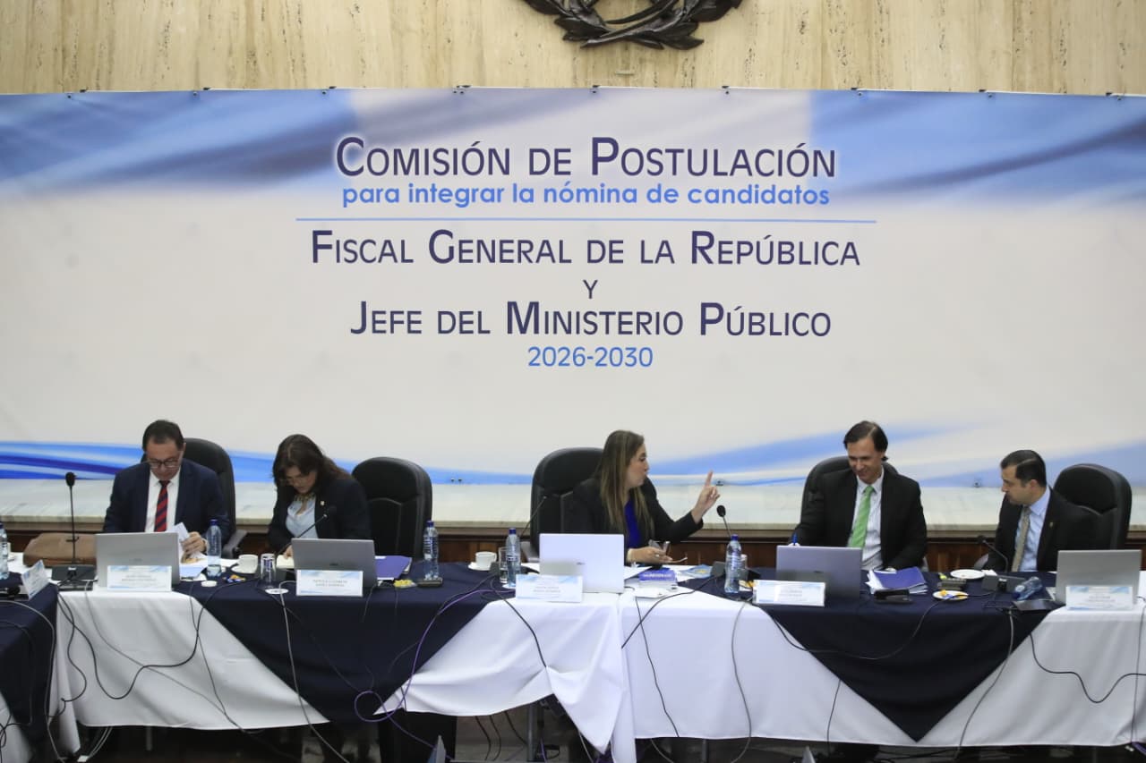 Comisión de Postulación durante proceso de elección de fiscal general Guatemala 2026