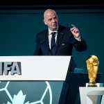 Vancouver (Canada), 01/05/2026.- FIFA President Gianni Infantino speaks at the podium during the 76th FIFA Congress 2026 in Vancouver, Canada, 30 April 2026. EFE/EPA/BOB FRID