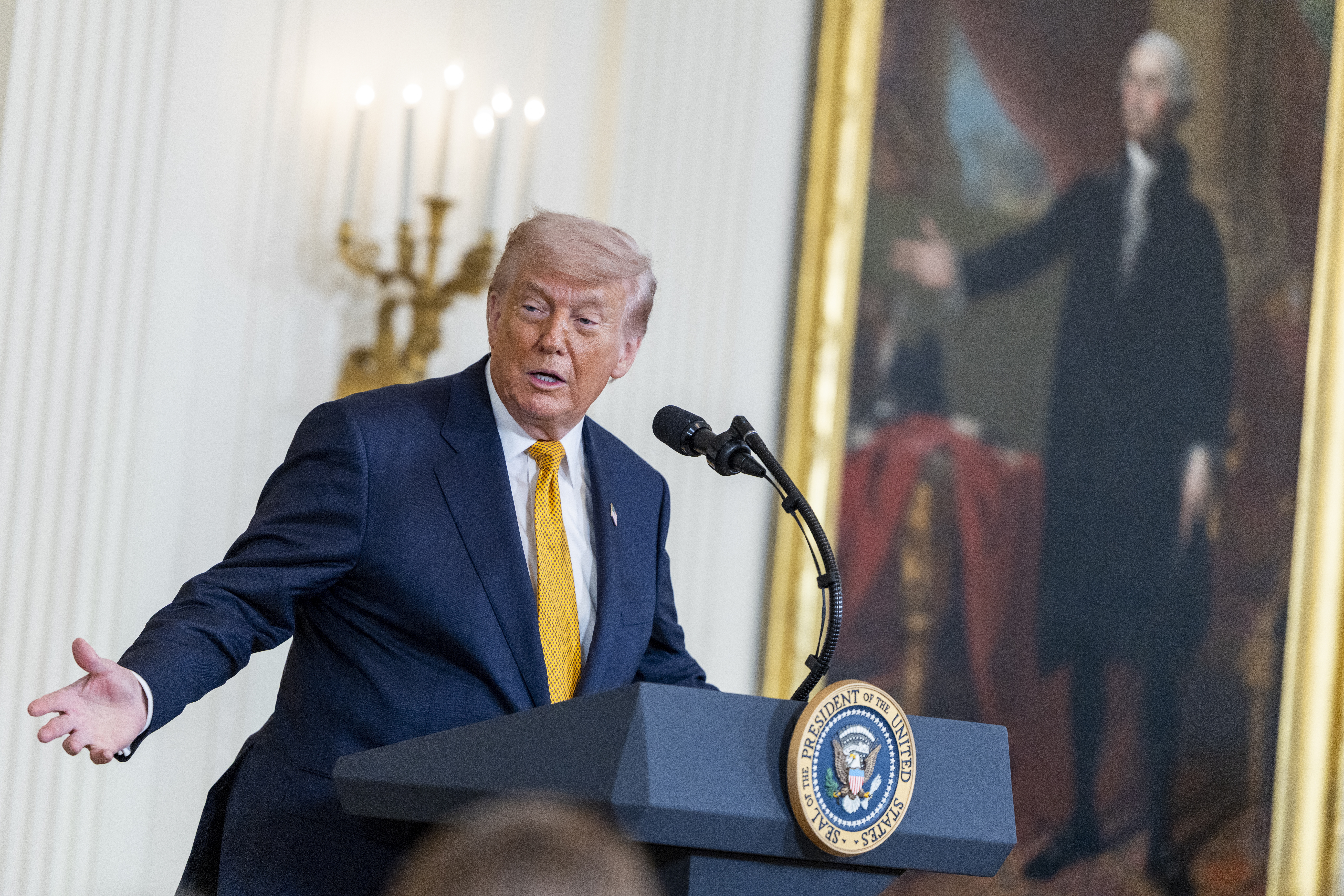 El presidente de Estados Unidos, Donald Trump. (Foto Prensa Libre: EFE/EPA/SHAWN THEW). 