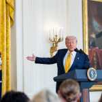 Presidente de Estados Unidos, Donald Trump en la Casa Blanca