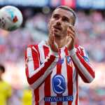 MADRID, 17/05/2026.- El delantero del Atlético de Madrid Antoine Griezmann durante el encuentro de la jornada 37 de LaLiga entre Atlético de Madrid y Girona FC, este domingo en el Estadio Metropolitano de Madrid. EFE/ Mariscal