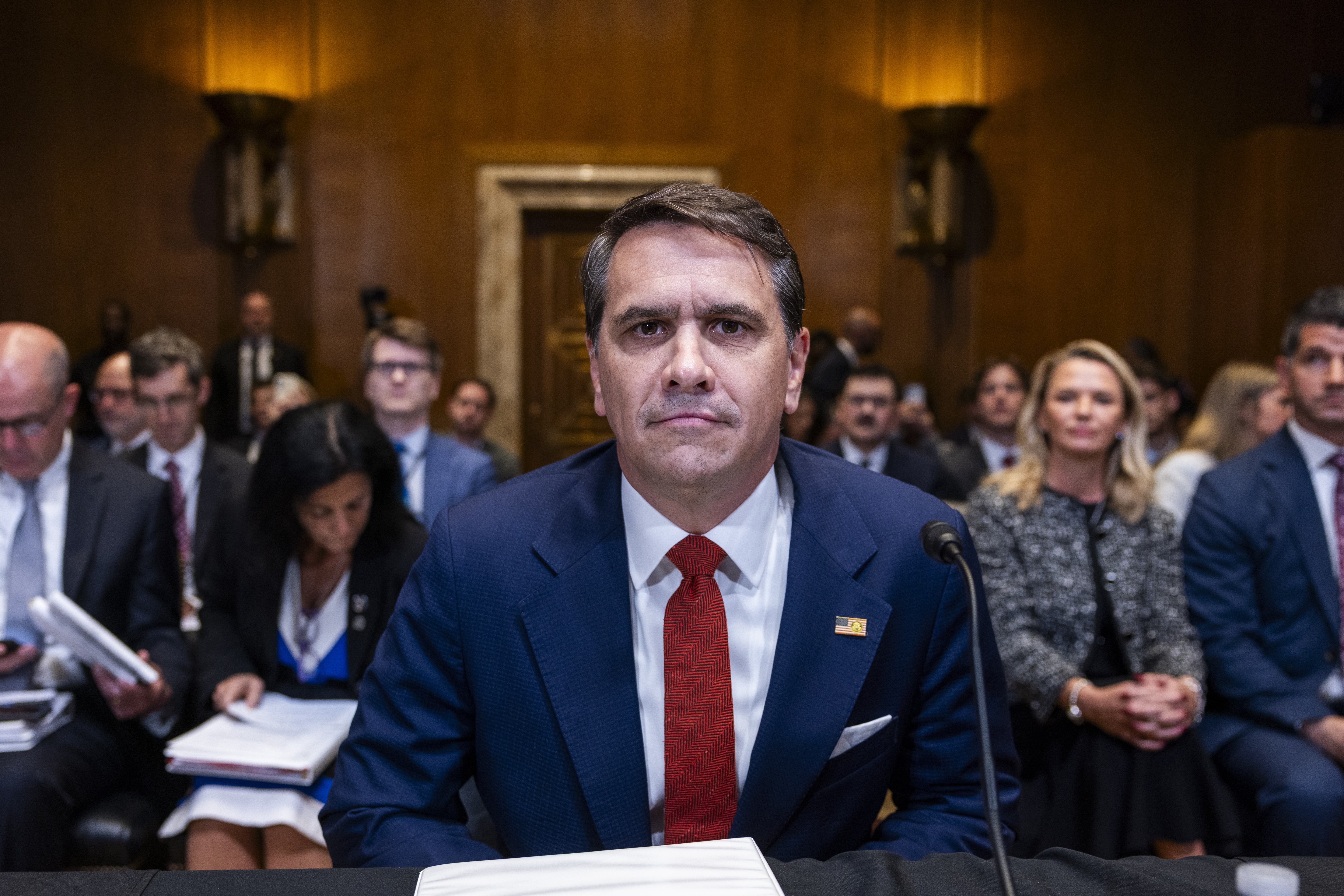 El fiscal general interino de Estados Unidos, Todd Blanche. (Foto Prensa Libre: EFE/EPA/JIM LO SCALZO). 