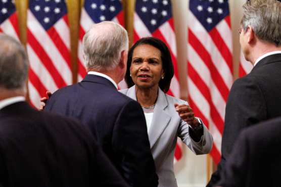 WASHINGTON (United States), 22/05/2026.- Former Secretary of State Condoleezza Rice during the swearing-in ceremony of Kevin Walsh to become the chair of the Federal Reserve at the White House in Washington, DC, USA, 22 May 2026. EFE/EPA/WILL OLIVER
