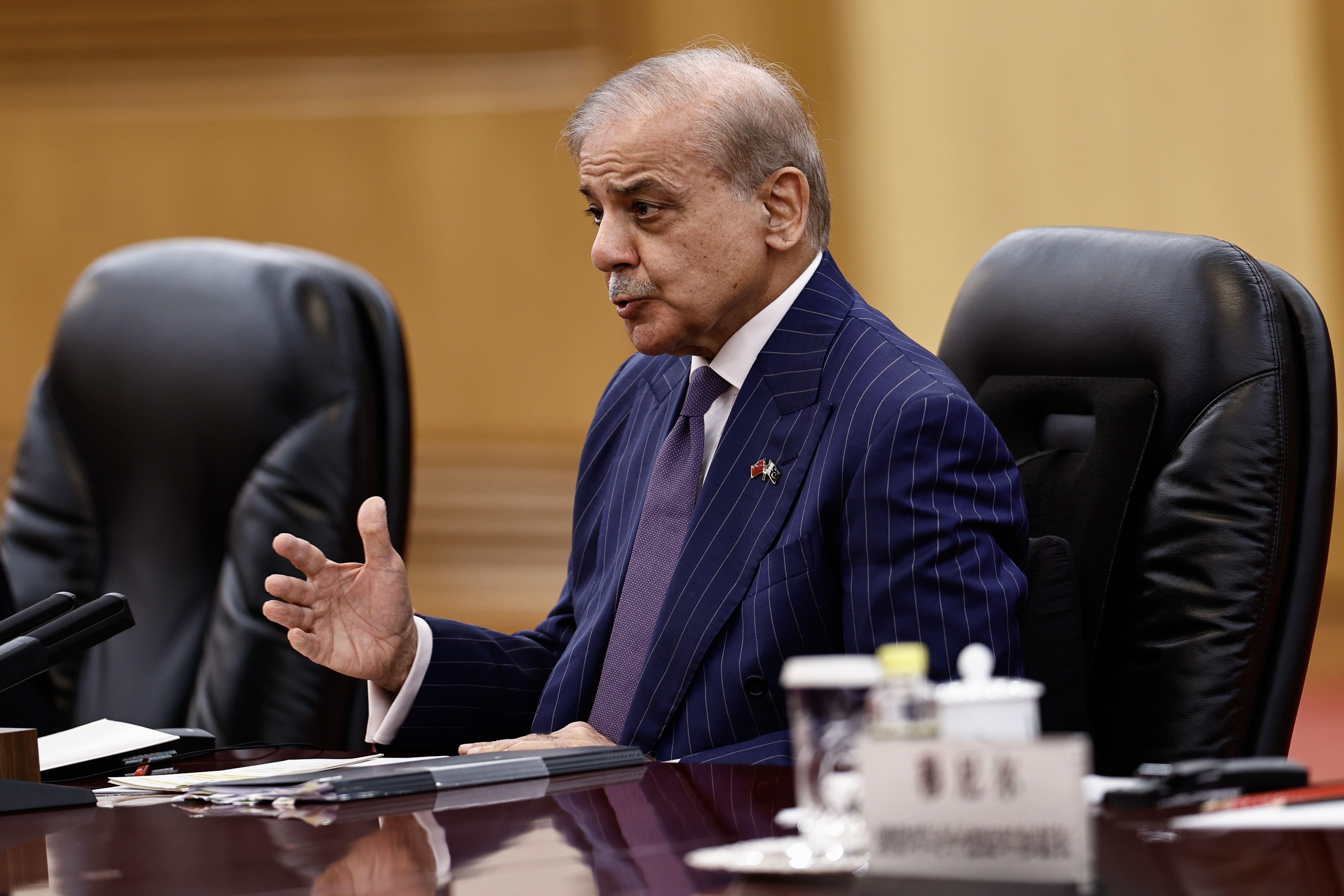 El primer minsitro de Pakistán, Shehbaz Sharif. (Foto Prensa Libre: EFE/EPA/TINGSHU WANG / POOL). 
