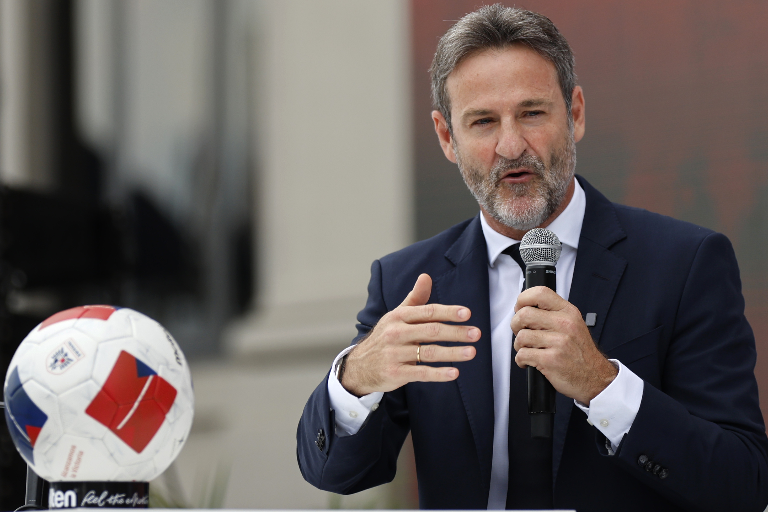 AME5297. CIUDAD DE PANAMÁ (PANAMÁ), 26/05/2026.- El seleccionador de Panamá, Thomas Christiansen, anuncia la lista oficial de jugadores convocados para el Mundial 2026, este martes, en Ciudad de Panamá (Panamá). EFE/ Bienvenido Velasco