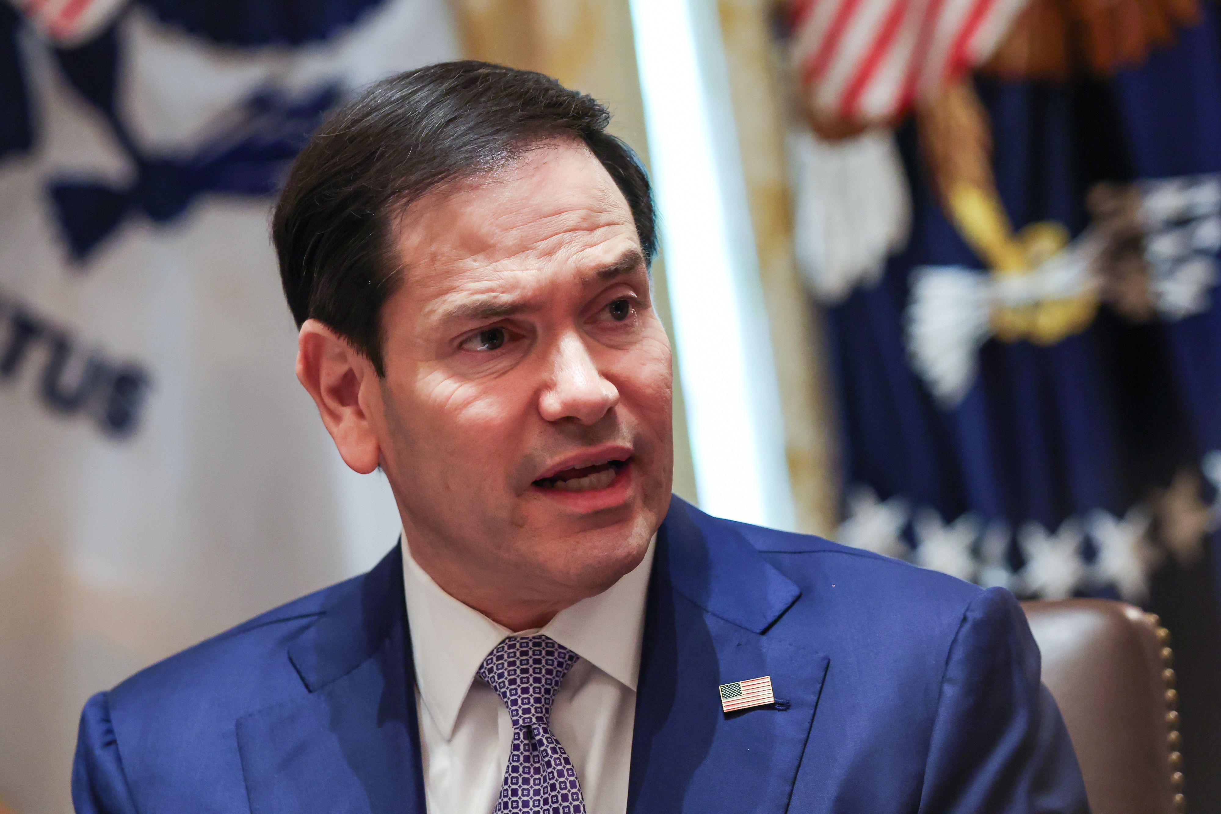 El secretario de Estado de Estados Unidos, Marco Rubio.  (Foto Prensa Libre: EFE/EPA/SAMUEL CORUM). 