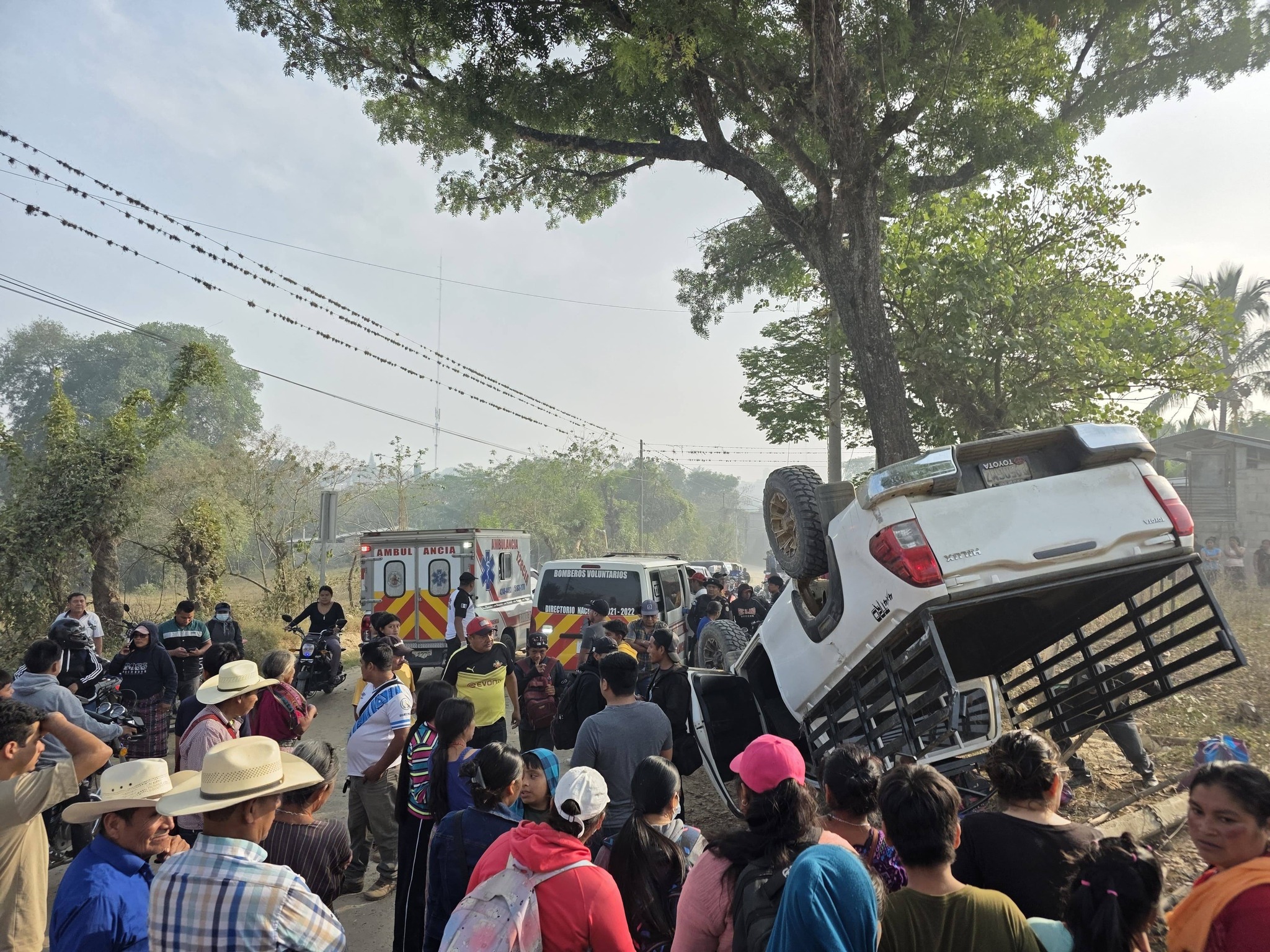 Accidente picop Rabinal Baja Verapaz 25 heridos