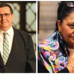 Gabriel Estuardo García Luna, designado fiscal general para el período 2026-2030, y Consuelo Porras, cuyo mandato concluye el 17 de mayo de 2026. (Foto, Prensa Libre: EFE)