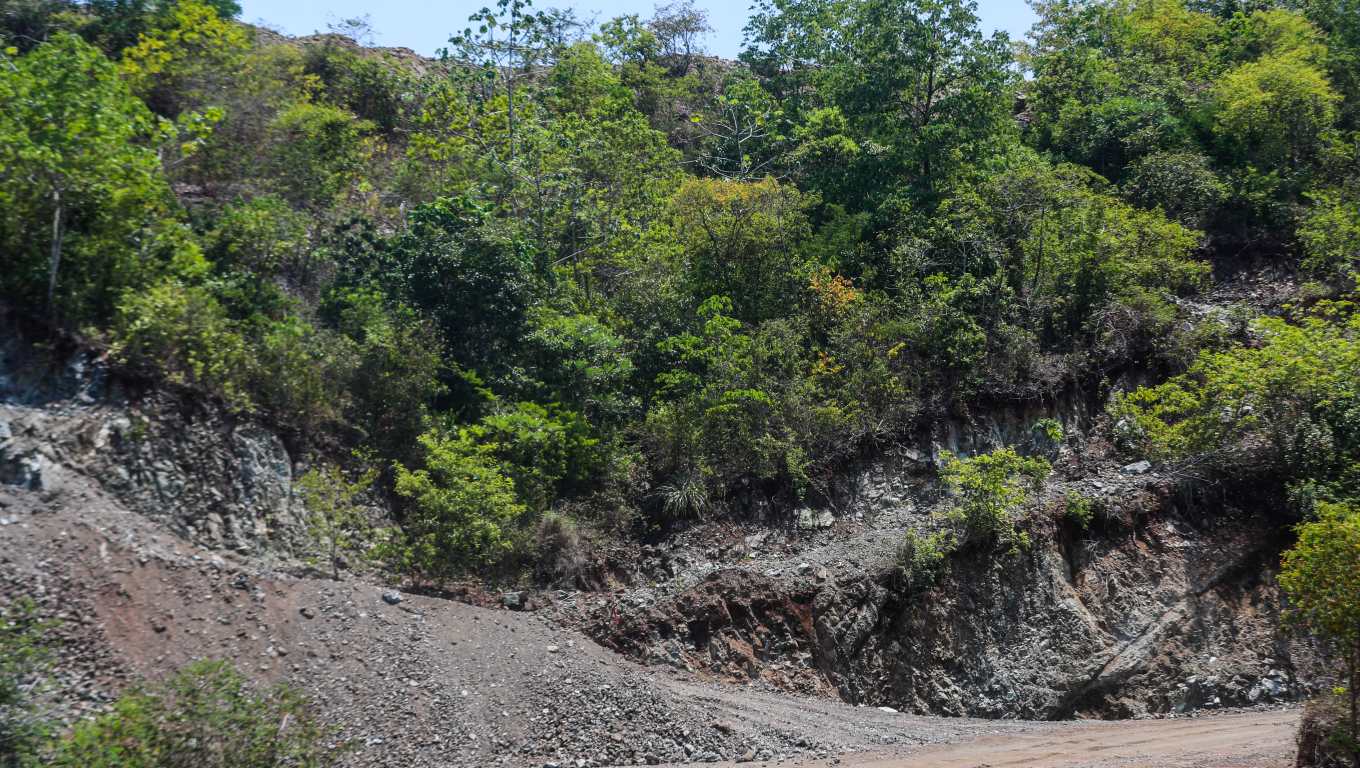 Una inversión también importante fue la construcción de una subestación eléctrica de 230 kilovatios con una inversión estimada de US$24 millones. En la imagen, área de recuperación ambiental en donde ya se extrajo tierra y níquel. (Foto Prensa Libre: Juan Diego González)