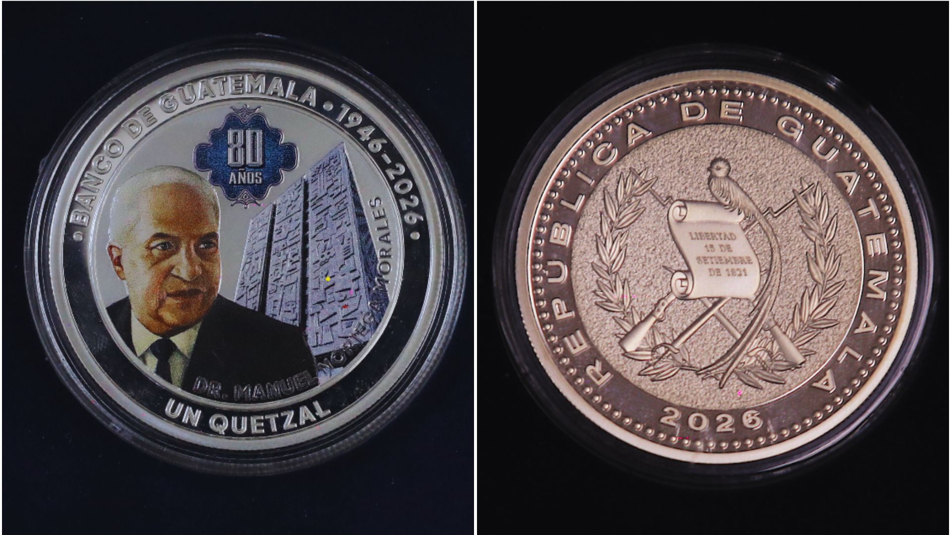 Banguat emite su sexta moneda conmemorativa de 2026: edición por su 80 aniversario