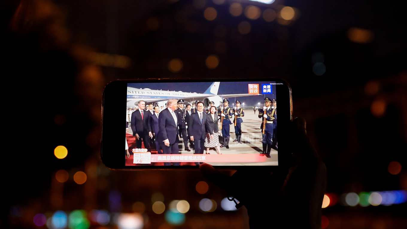 El presidente estadounidense Trump inicia su visita de Estado a China