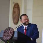 Walter Mazariegos, rector de la Universidad de San Carlos, durante actividades relacionadas con la crisis por los amparos contra su elección.