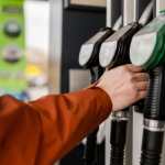 vista de dispensadores de combustibles bomba de gasolinera