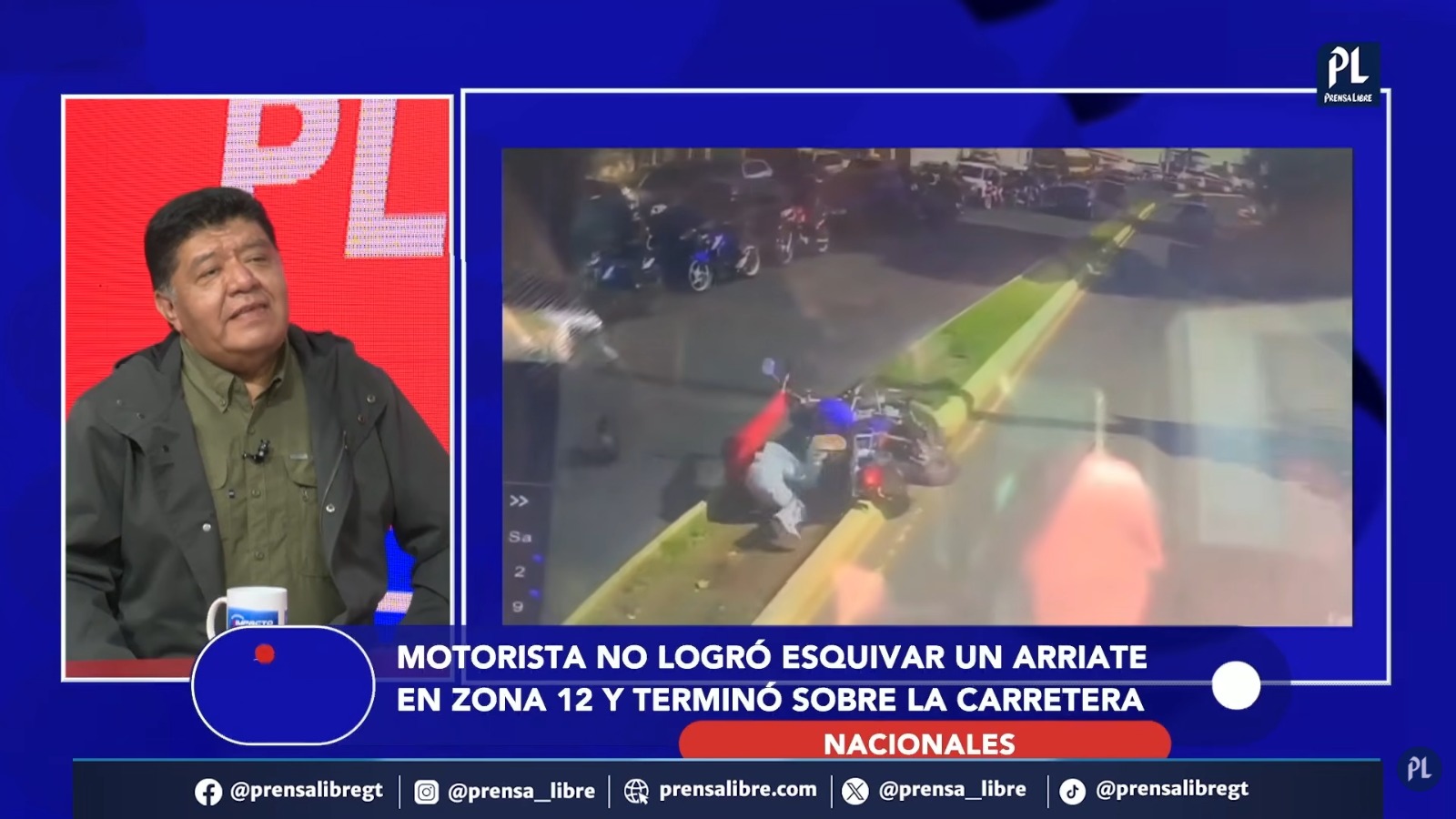 “Normalizaron la imprudencia”: video capta accidente de motorista en Ciudad Real tras intentar rebasar y subir al arriate