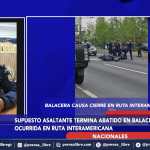 Una persecución y un intercambio de disparos entre agentes de la Policía Nacional Civil (PNC) y dos presuntos motoladrones en el kilómetro 19 de la ruta Interamericana, en Mixco, dejó dos sospechosos fallecidos, un automovilista herido y complicaciones en el tránsito hacia occidente.