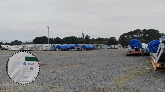 Las piezas del AeroMetro son ensambladas en Austria y enviadas por barco a Guatemala. Cada estación tiene un área asignada en bodega y el equipo se controla mediante códigos QR. (Foto, Prensa Libre: Javier González)