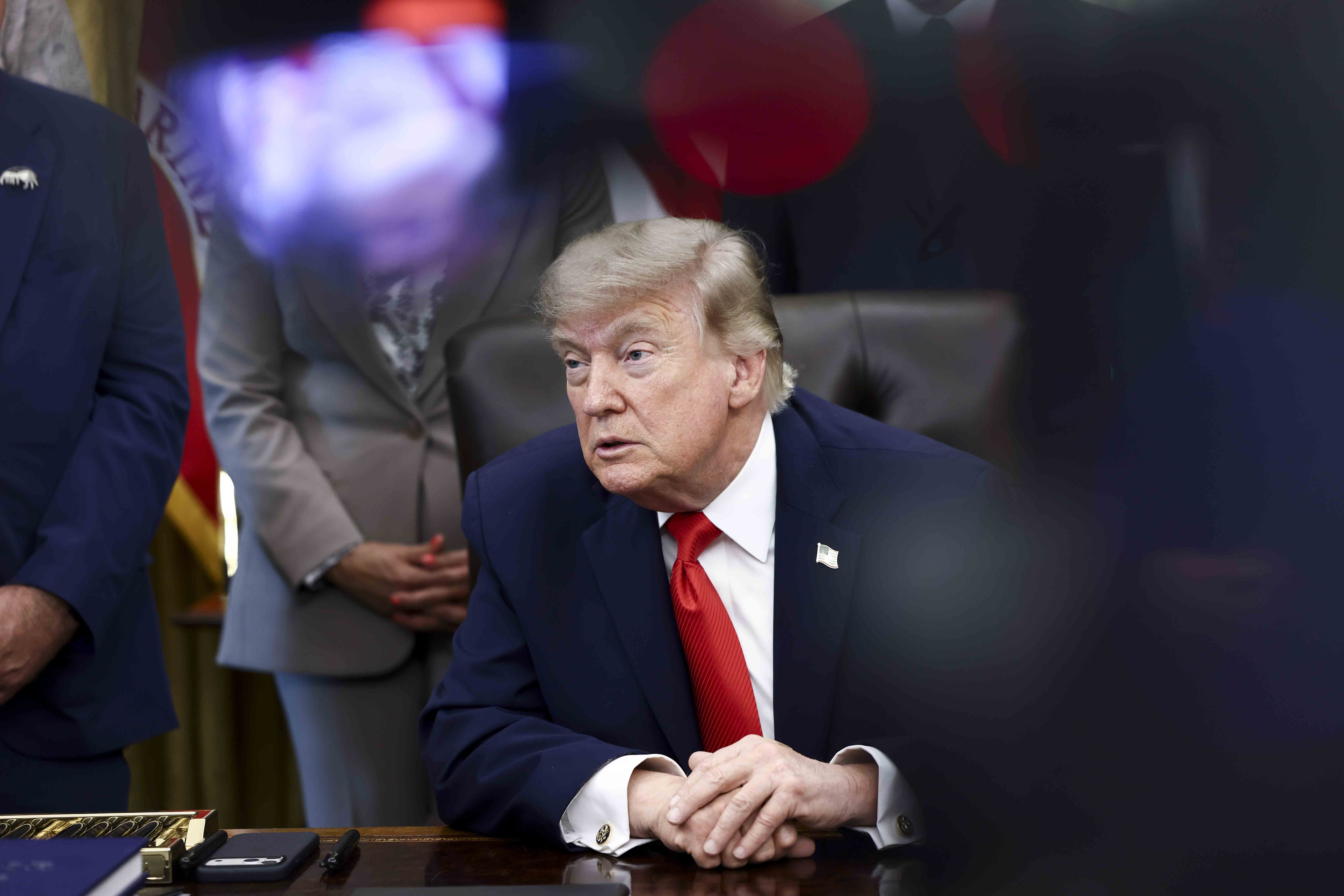 El presidente de Estados Unidos, Donald Trump. (Foto Prensa Libre: EFE/EPA/JIM LO SCALZO / POOL).