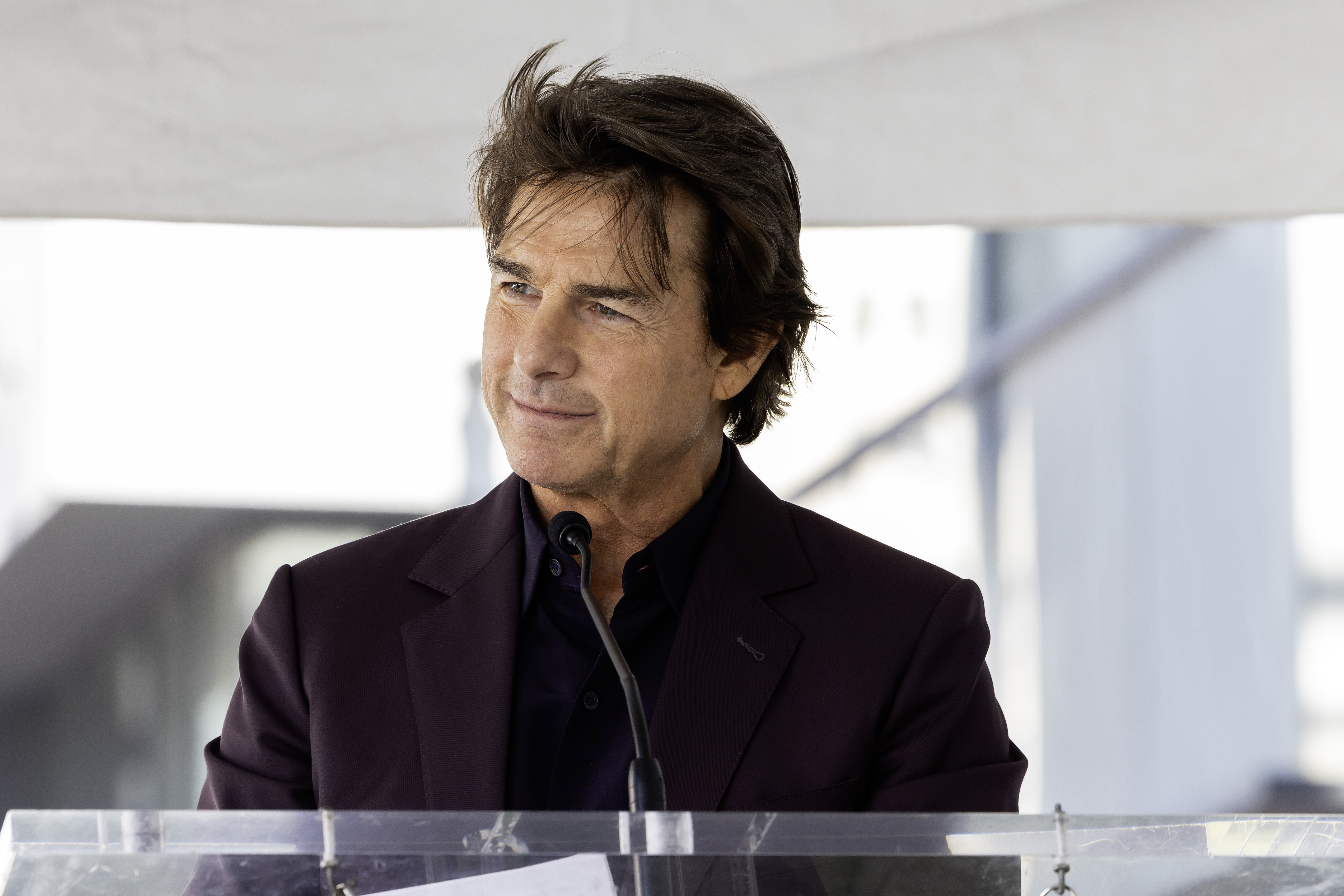 LOS ANGELES (United States), 12/06/2026.- US actor Tom Cruise speaks during a ceremony honoring David Beckham with a star on the Hollywood Walk of Fame in Los Angeles, California, USA, 12 June 2026. Beckham was recognized in the Sports Entertainment category. EFE/EPA/TED SOQUI