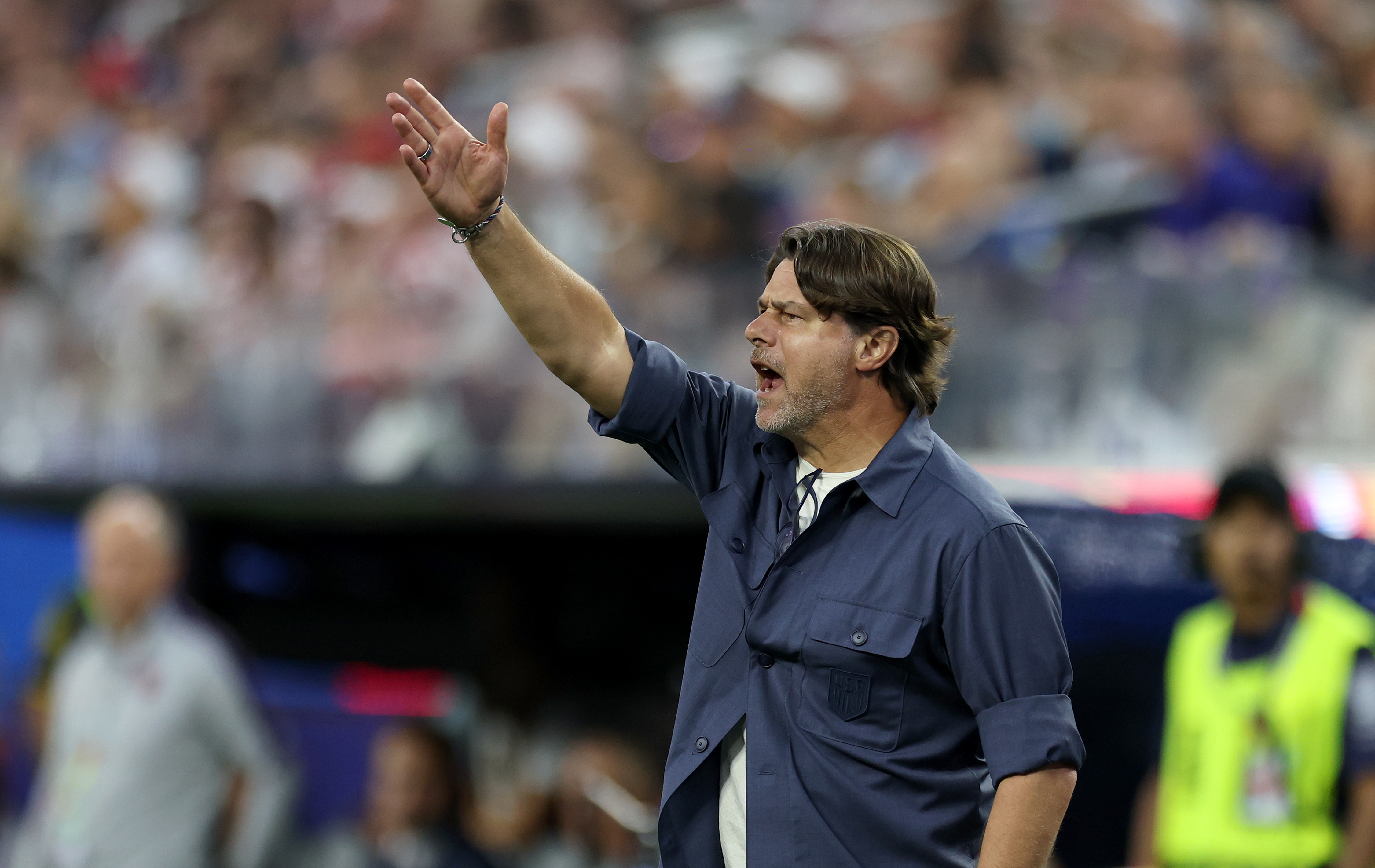 LOS ANGELES (United States), 13/06/2026.- USA head coach Mauricio Pochettino gestures on the touchline during the FIFA World Cup 2026 group stage match USA against Paraguay, in Los Angeles, California, USA, 12 June 2026. EFE/EPA/CHRIS TORRES