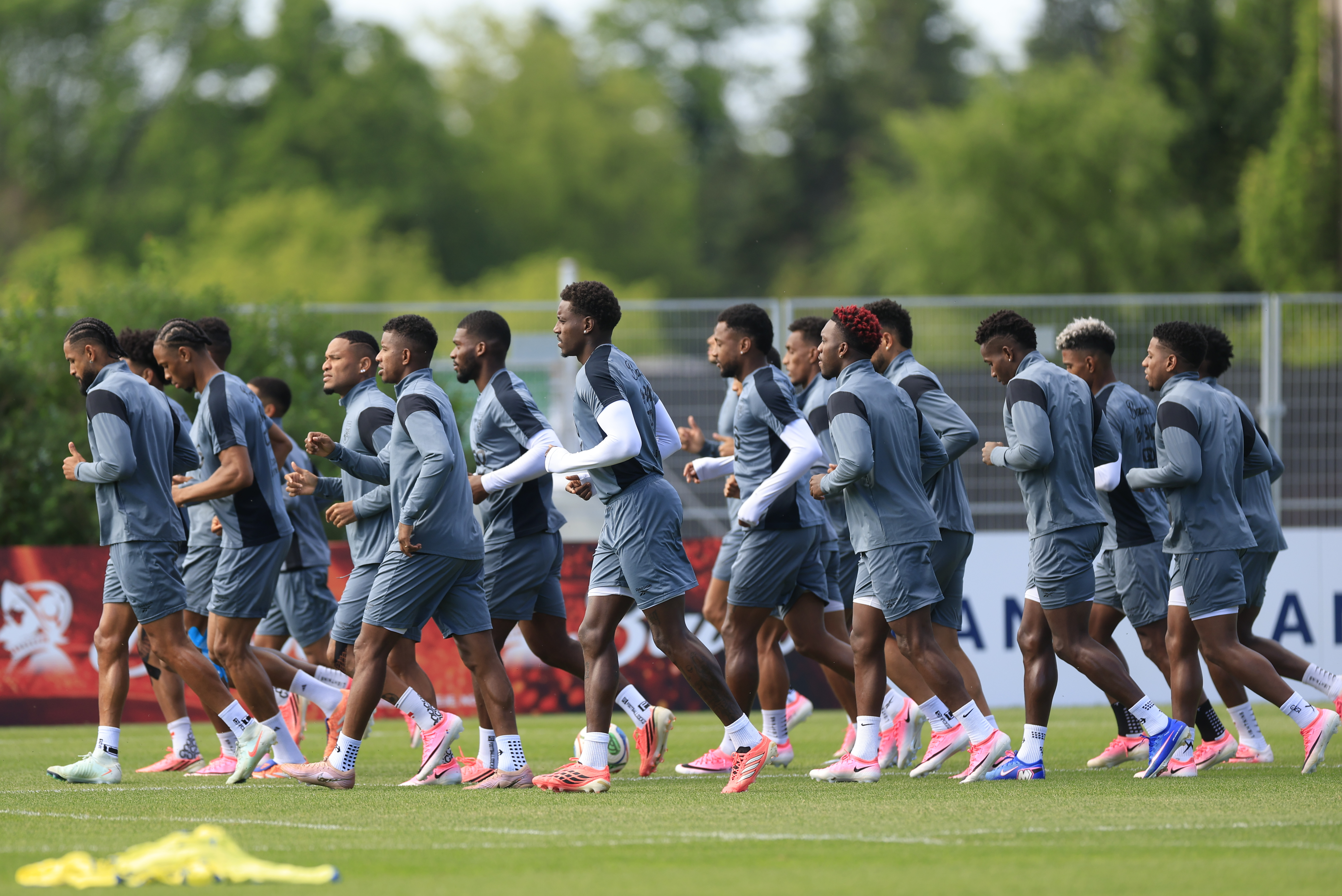 TORONTO (CANADÁ), 19/06/2026.- Los jugadores de Panamá durante el entrenamiento celebrado por el equipo este viernes en Nottawasaga, Toronto, Canadá. EFE/ Bienvenido Velasco