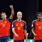 ATLANTA (ESTADOS UNIDOS), 21/06/2026.- El delantero de la selección española Mikel Oyarzábal (i) celebra tras marcar el segundo gol del partido del Mundial 2026 entre España y Arabia Saudí, este domingo en Atlanta. EFE/ Lavandeira Jr ATLANTA (ESTADOS UNIDOS), 21/06/2026.- El delantero de la selección española Mikel Oyarzábal (i) celebra tras marcar el segundo gol del partido del Mundial 2026 entre España y Arabia Saudí, este domingo en Atlanta. EFE/ Lavandeira Jr