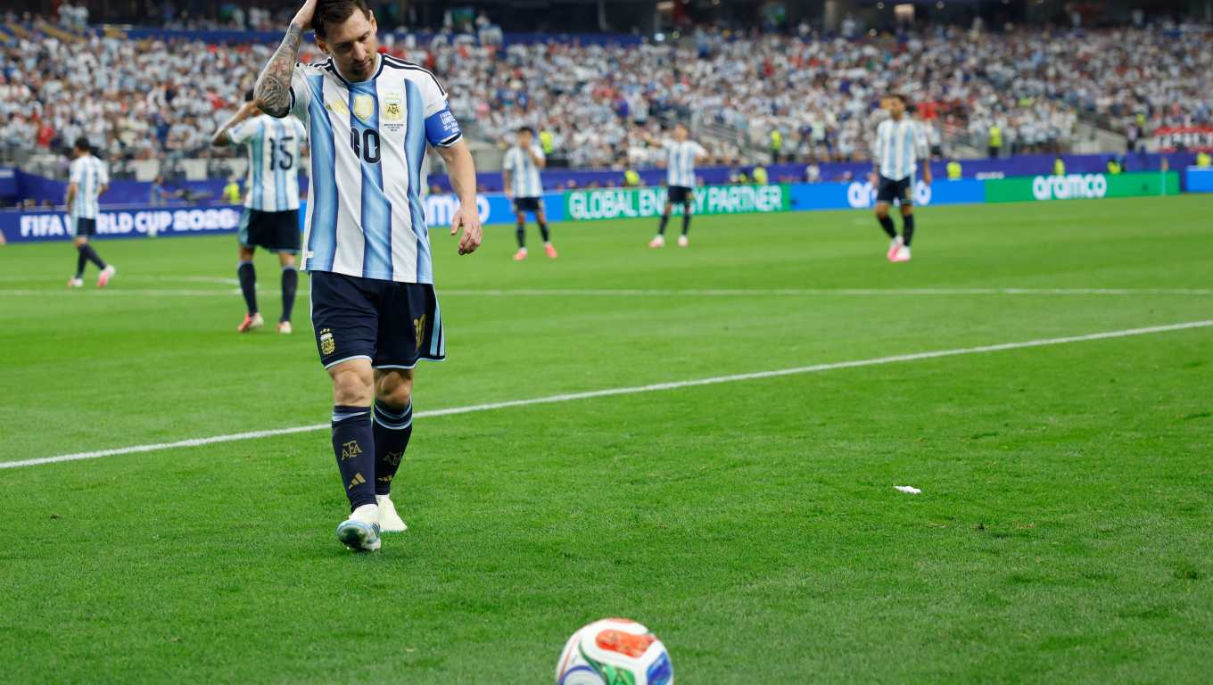 ARLINGTON (ESTADOS UNIDOS), 22/06/2026.- El delantero de Argentina, Leo Messi, durante el partido del Mundial 2026 entre Argentina y Austria, este lunes en Arlington, Texas. EFE/Mariscal