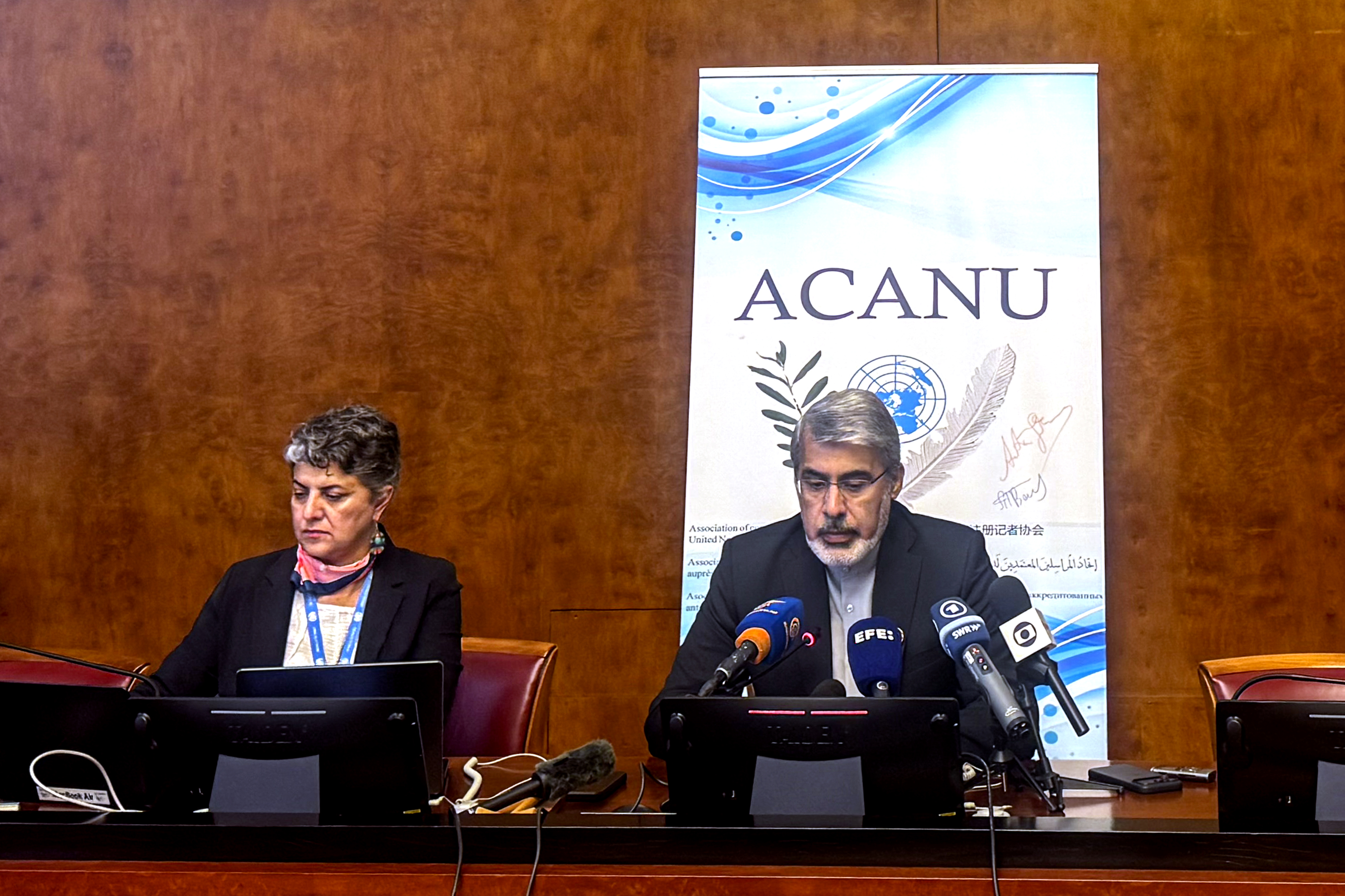 El embajador de Irán ante la ONU en Ginebra, Ali Bahreini. (Foto Prensa Libre: EFE/ Antonio Broto). 