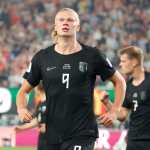 GR2077. NUEVA JERSEY (ESTADOS UNIDOS), 22/06/2026.- Erling Haaland de Noruega celebra un gol este lunes, en un partido del grupo I del Mundial de la FIFA 2026 entre Noruega y Senegal en el estadio MetLife en Nueva Jersey (Estados Unidos). EFE/ Sebastiao Moreria