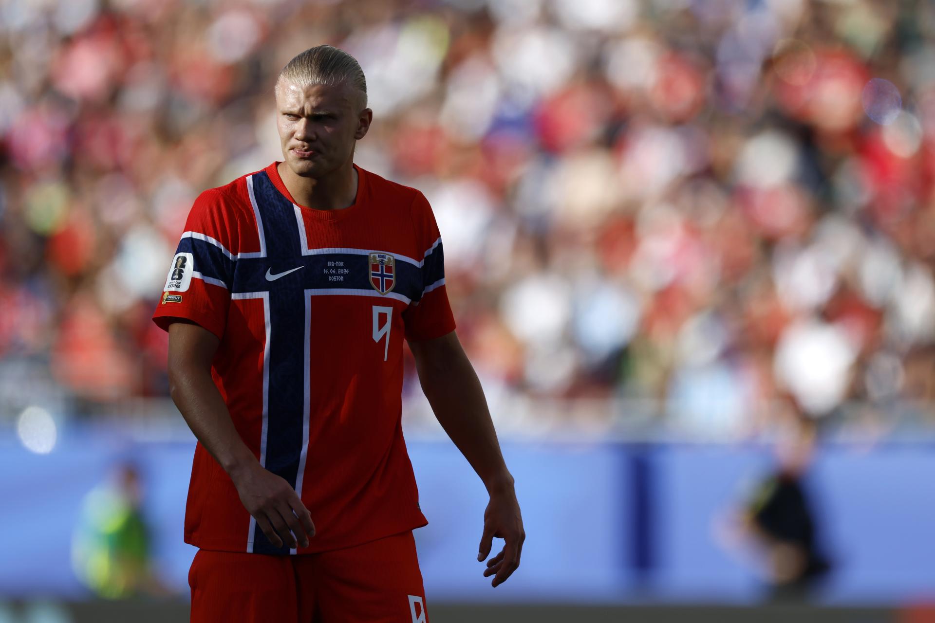 Foxborough (United States), 17/06/2026.- Erling Haaland of Norway looks on during the FIFA World Cup 2026 group stage match Iraq against Norway, in Boston, Massachusetts, USA, 16 June 2026. (Noruega) EFE/EPA/GREG M. COOPER