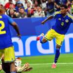 HOUSTON (United States), 14/06/2026.- Livano Comenencia of Curacao (R) scores the 1-1 during the FIFA World Cup 2026 group stage match Germany against Curacao, in Houston, USA, 14 June 2026. (Alemania) EFE/EPA/SAM WASSON HOUSTON (United States), 14/06/2026.- Livano Comenencia of Curacao (R) scores the 1-1 during the FIFA World Cup 2026 group stage match Germany against Curacao, in Houston, USA, 14 June 2026. (Alemania) EFE/EPA/SAM WASSON