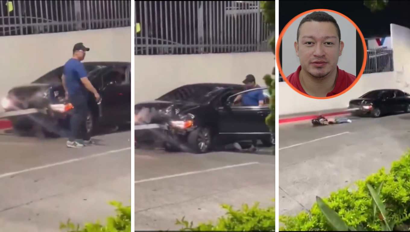 Un video muestra el momento en que un automóvil atropella a una pareja de motociclistas y huye del lugar. La PNC informó que capturó al presunto responsable.