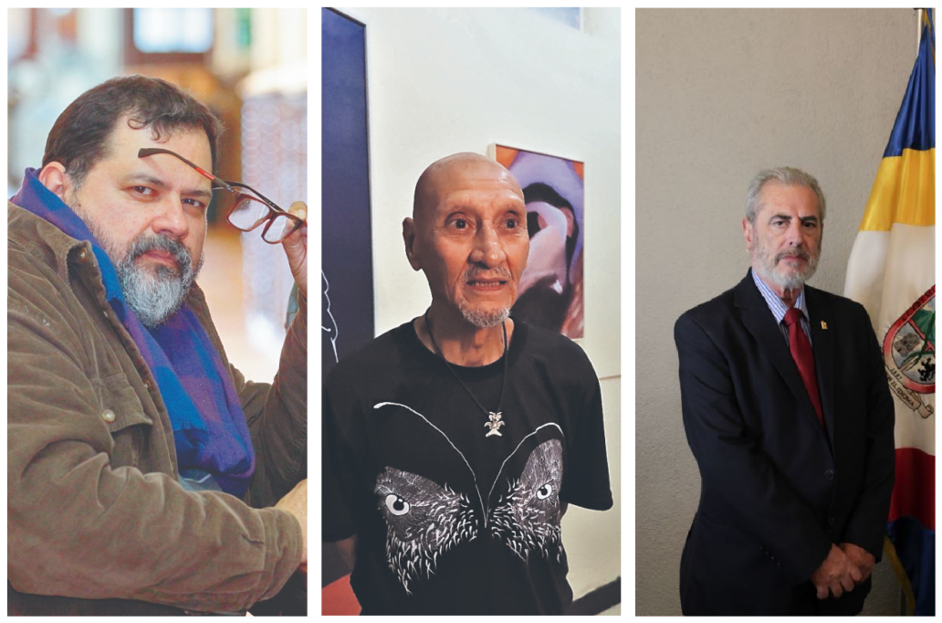 Francisco Alejandro Mëndez, Arnoldo Ramírez Amaya y Luis Aceituno tendrán un homenaje durante Filgua 2026.  (Foto Prensa LIbre: Hemeroteca PL)