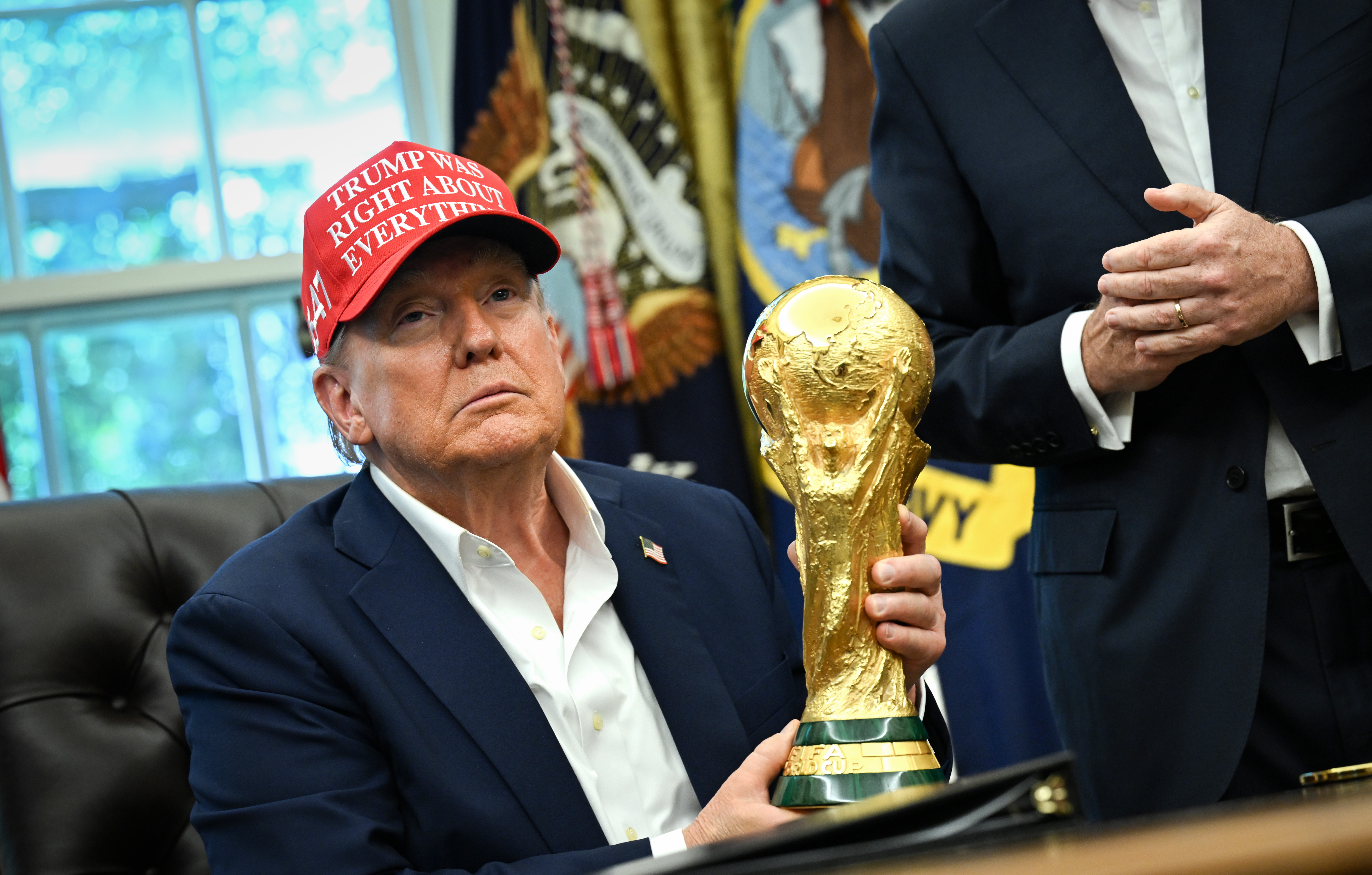 El presidente de Estados Unidos, Donald Trump, anuncia el sorteo de la Copa Mundial de la FIFA 2026.
