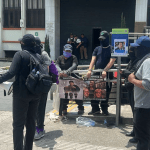 ESTUDDIANTES DE LA USAC EN PROTESTA FRENTE A LA CC