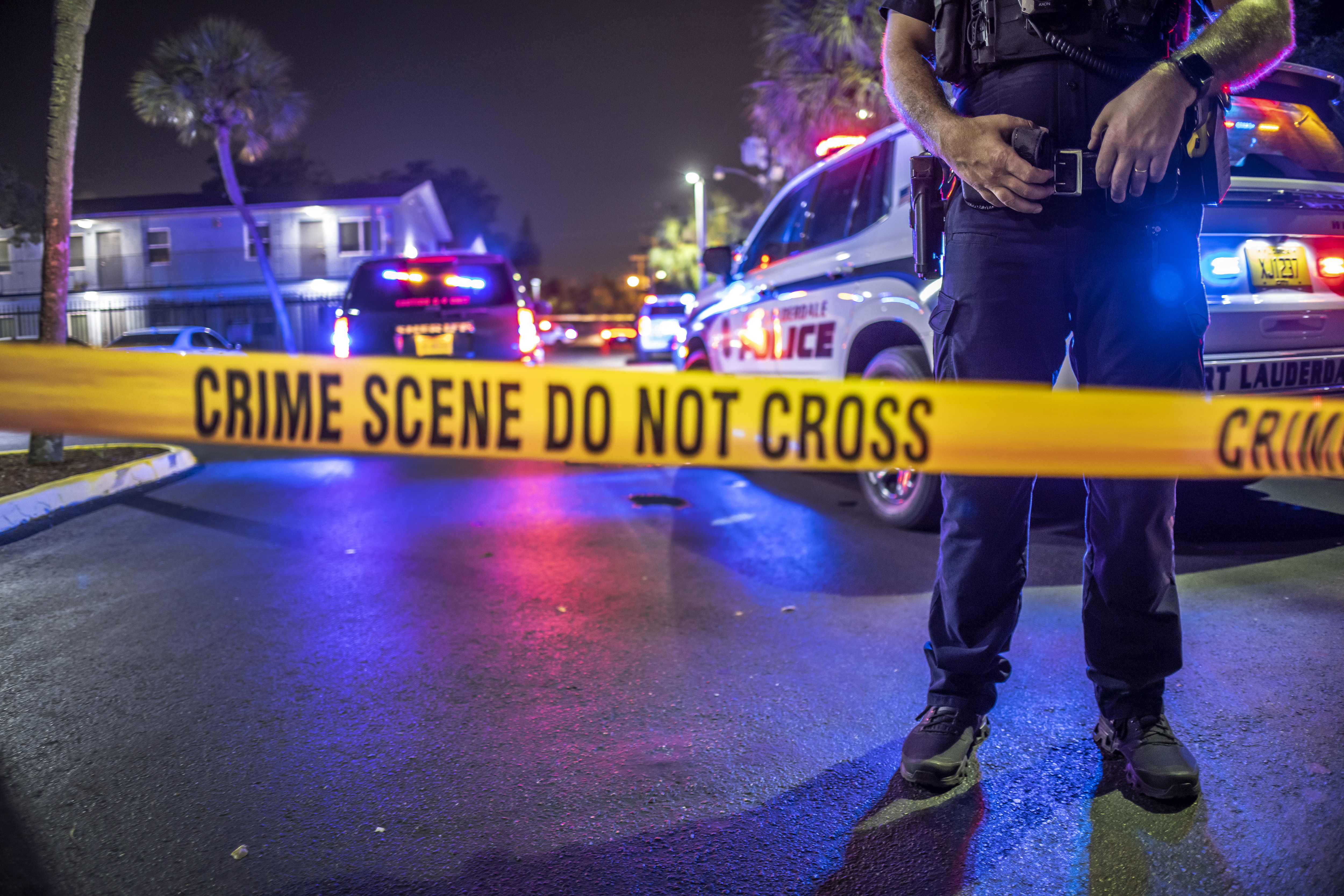 Escena del crimen en Estados Unidos