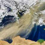 International monitoring map shows the trajectory of dust from the Sahara towards Guatemala, with low and moderate concentrations in the coming days. (Photo, Free Press: ShutterStock)