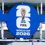 MIAMI (United States), 02/06/2026.- The 2026 FIFA World Cup logo is placed over the original logo of the Hard Rock stadium in Miami, Florida, USA, 02 June 2026. The 2026 FIFA World Cup logo is the first in history to feature the actual trophy, a design for a tournament that also marks the first time three nations will co-host. The Hard Rock Stadium will serve as one of the official host venues for the FIFA World Cup 2026. EFE/EPA/CRISTOBAL HERRERA-ULASHKEVICH