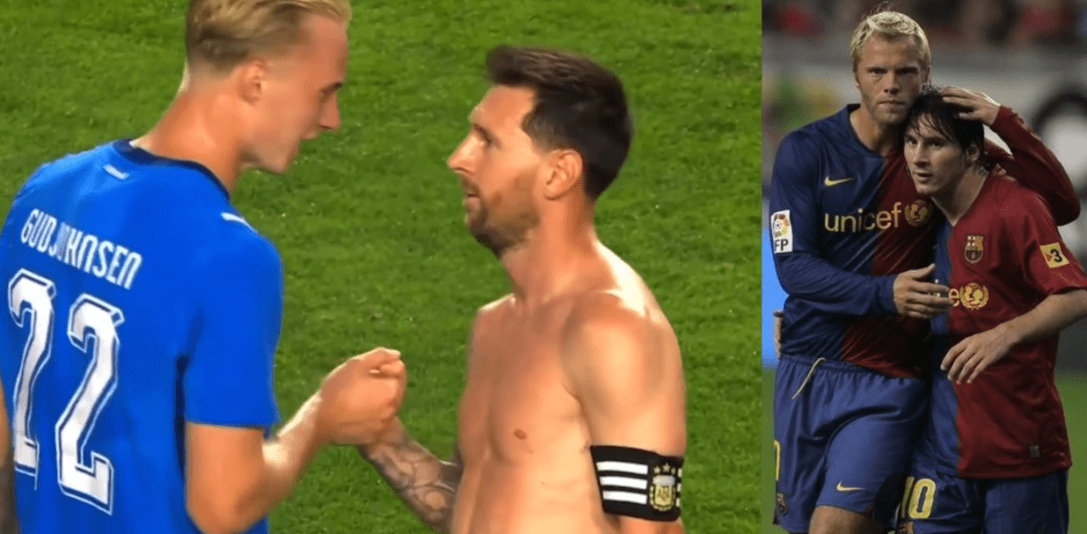 ¿Quién era el jugador islandés que se acercó a Messi? La his