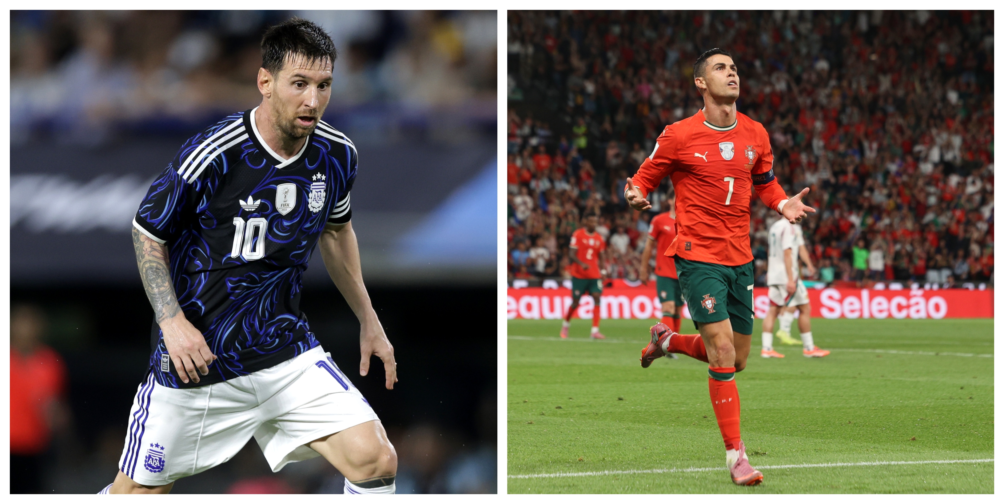 Lionel Messi y Cristiano Ronaldo, dos leyendas que han marcado una era irrepetible y que podrían coincidir, por primera vez, en el escenario más grande de todos.(Foto Prensa Libre: EFE).