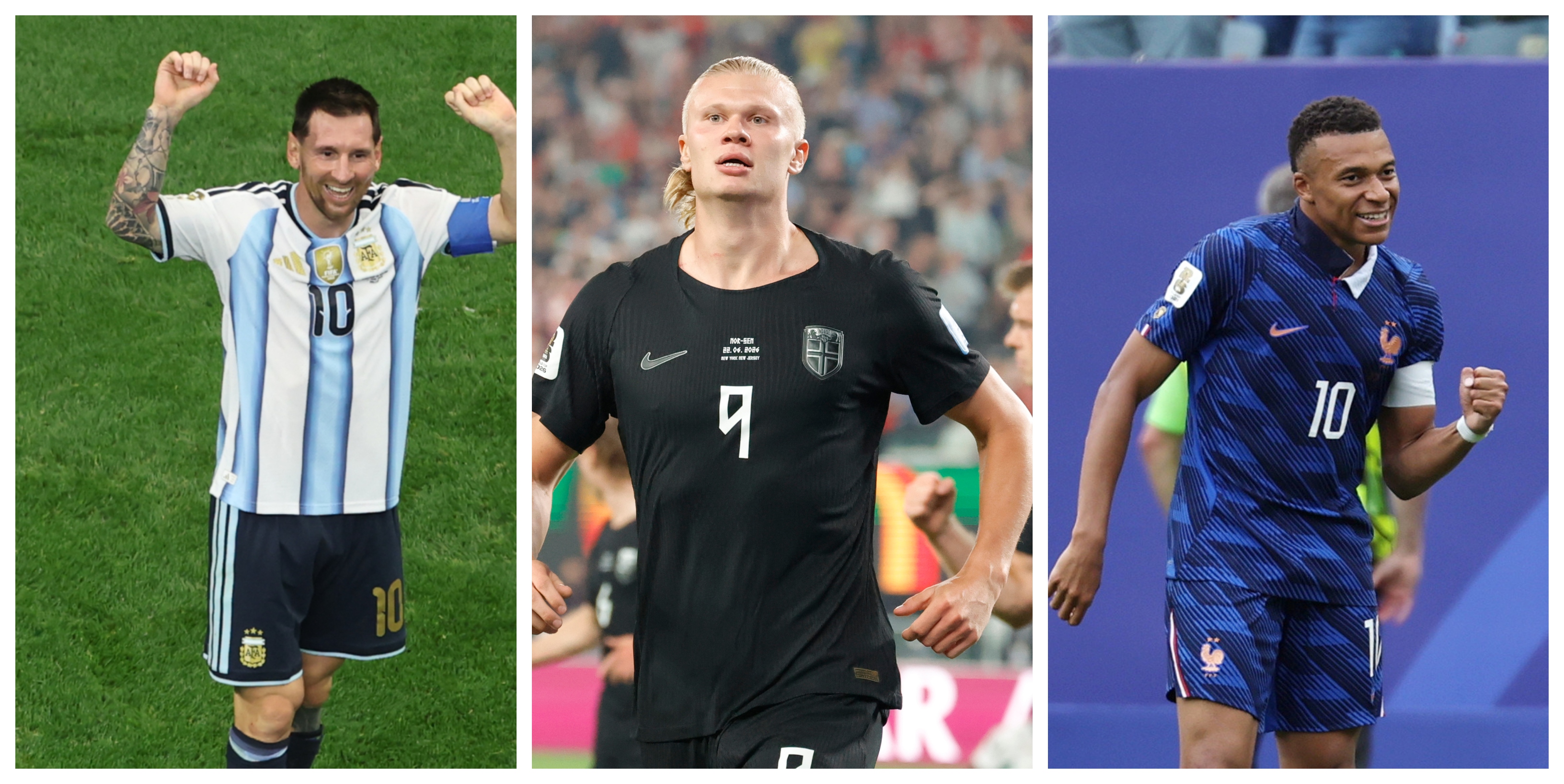 intensa competencia goleadora entre Lionel Messi, Kylian Mbappé y Erling Haaland ha elevado la lucha por la Bota de Oro.(Foto Prensa Libre: EFE).