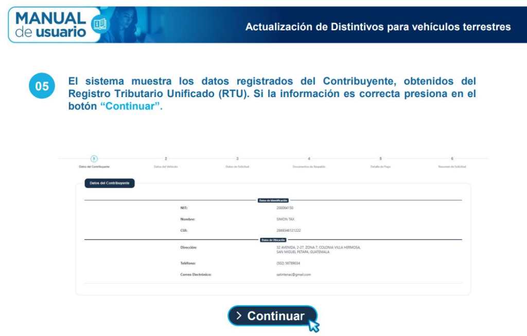 Pasos Manual del Usuario de la SAT para solicitud de actualización de placas temporales 