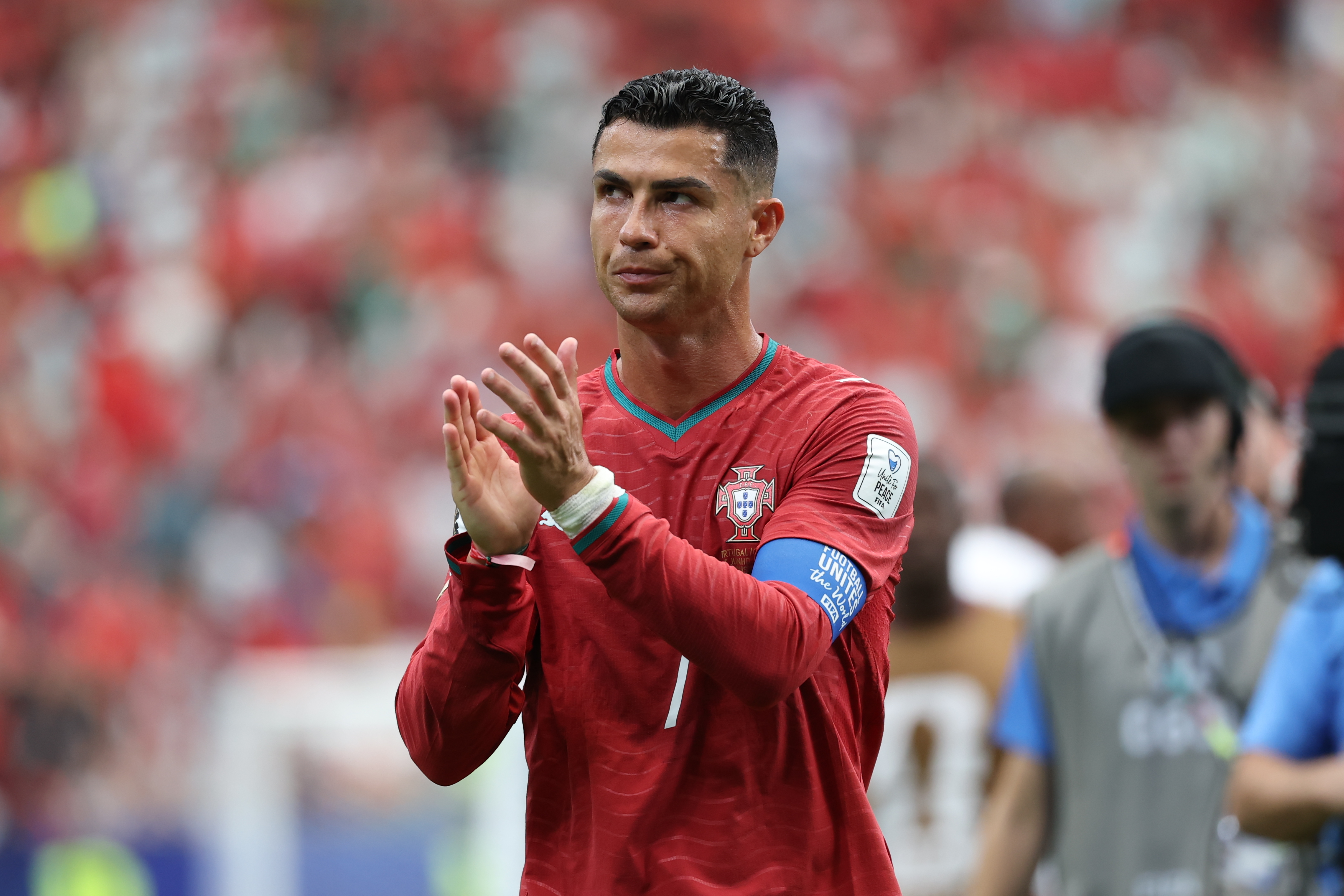 HOUSTON (EEUU), 17/06/2026.- El delantero portugués Cristiano Ronaldo al término del partido del Grupo K del Mundial 2026 que disputan las selecciones nacionales de Portugal y República Democrática del Congo este miércoles en el estadio Houston (Texas). EFE/Carlos Ramírez