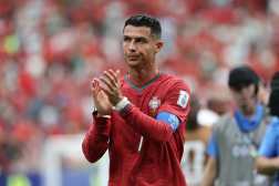 HOUSTON (EEUU), 17/06/2026.- El delantero portugués Cristiano Ronaldo al término del partido del Grupo K del Mundial 2026 que disputan las selecciones nacionales de Portugal y República Democrática del Congo este miércoles en el estadio Houston (Texas). EFE/Carlos Ramírez