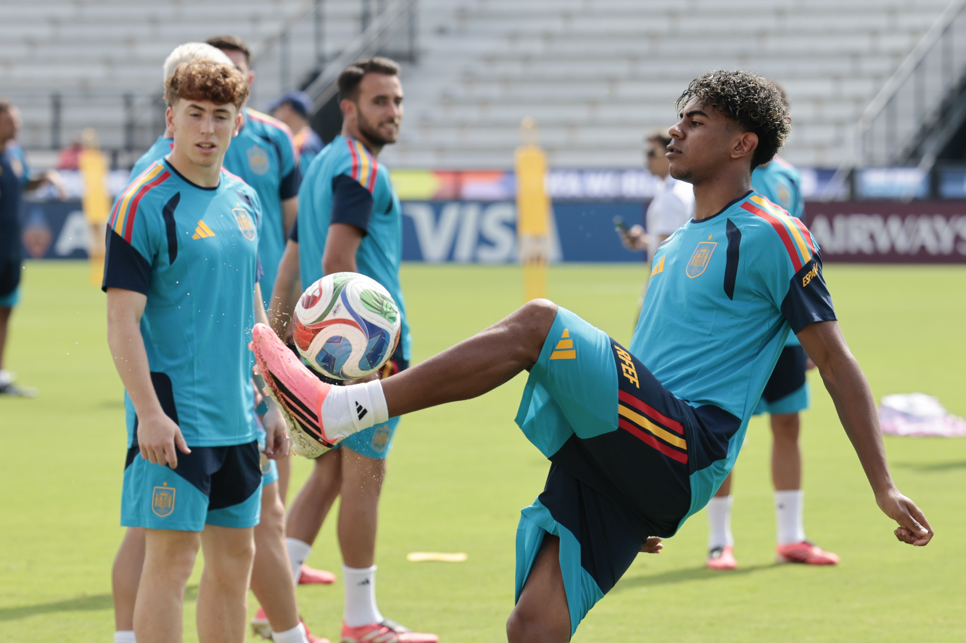 Entrenamiento de la selección de España en Atlanta