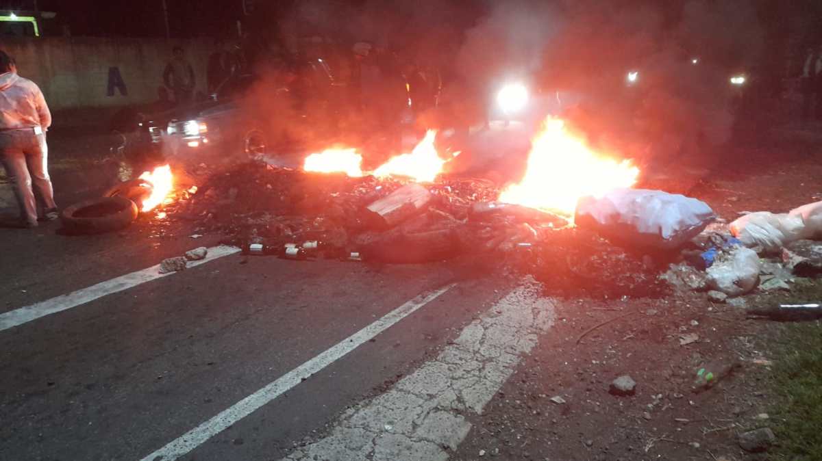 manifestación alza de pasaje Villa Canales
