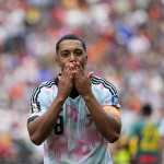 SEATTLE (United States), 02/07/2026.- Youri Tielemans of Belgium celebrates scoring the 3-2 goal during the FIFA World Cup 2026 Round of 32 match Belgium against Senegal, in Seattle, Washington, USA, 01 July 2026. (Bélgica) EFE/EPA/STEPHEN BRASHEAR