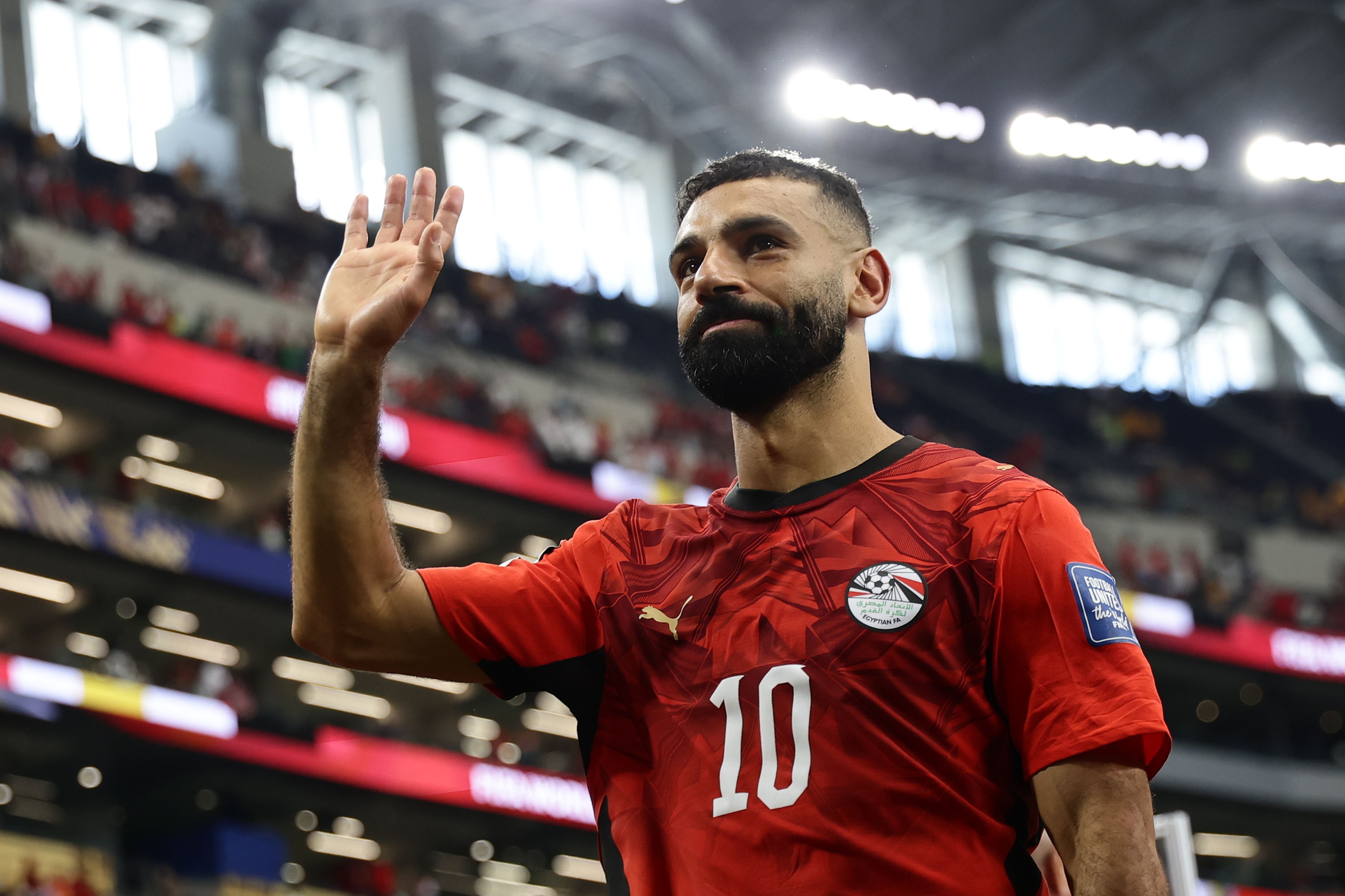 DALLAS (United States), 03/07/2026.- Mohamed Salah of Egypt celebrates after winning the FIFA World Cup 2026 Round of 32 match Australia against Egypt, in Dallas, USA, 03 July 2026. (Egipto) EFE/EPA/CHRISTOPHER NEUNDORF