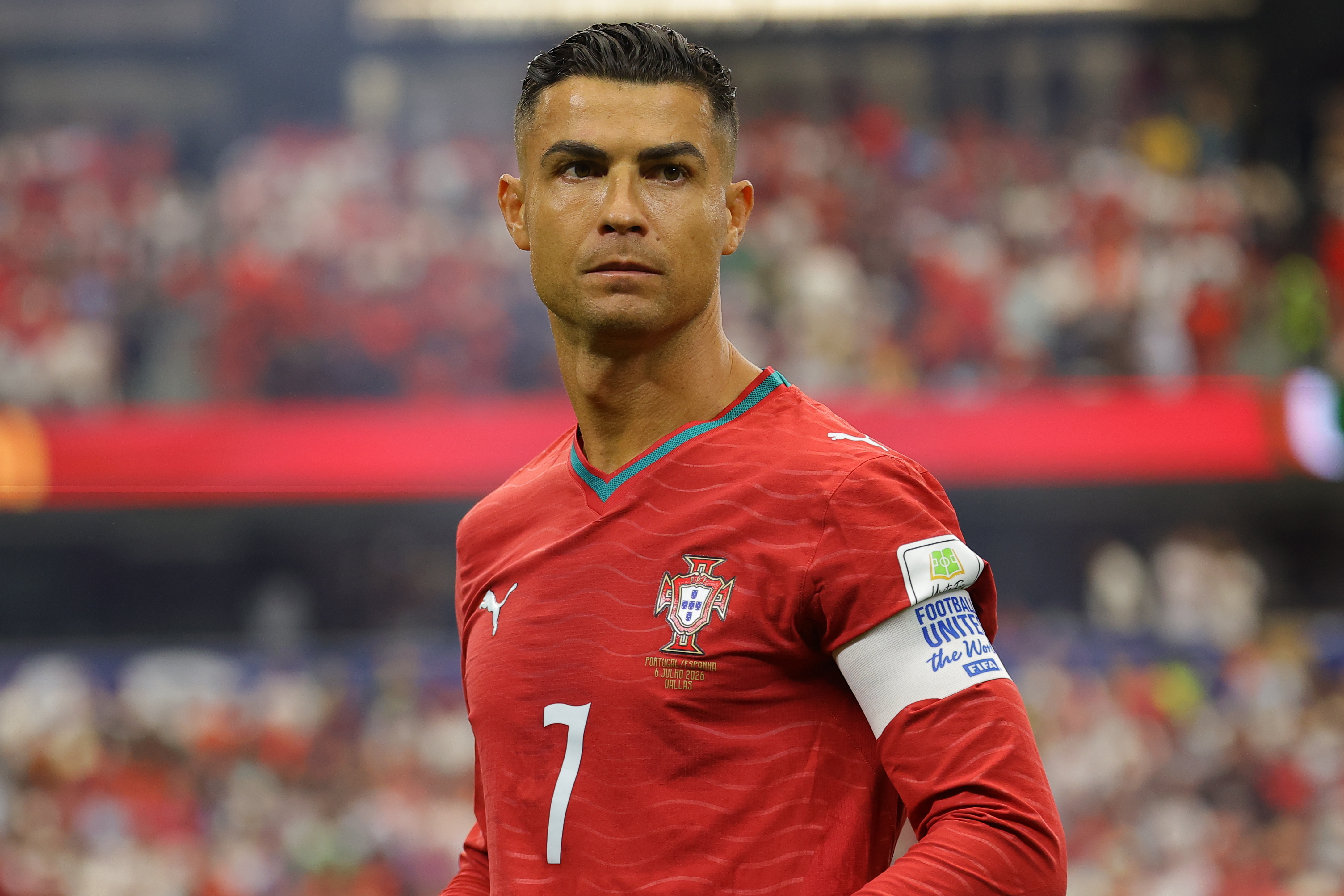 DALLAS (United States), 06/07/2026.- Cristiano Ronaldo of Portugal before the FIFA World Cup 2026 Round of 16 match Portugal against Spain, in Dallas, USA, 06 July 2026. (España) EFE/EPA/CHRISTOPHER NEUNDORF