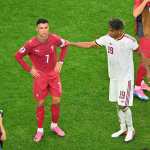 DALLAS (United States), 06/07/2026.- Cristiano Ronaldo of Portugal (L) and Lamine Yamal of Spain react after the FIFA World Cup 2026 Round of 16 match Portugal against Spain, in Dallas, USA, 06 July 2026. (España) EFE/EPA/SAM WASSON